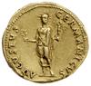 aureus, 64-65, mennica Rzym; Aw: Głowa cesarza w wieńcu laurowym, bez brody, zwrócona w prawo,  NE..