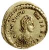 tremissis, ok. 440-450; mennica Konstantynopol; Aw: Udrapowane popiersie cesarzowej w diademie z p..