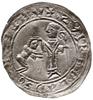 brakteat absolucyjny, ok. 1113-1138; Św. Wojciech stojący na wprost, z głową skierowaną w lewo,  w..