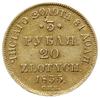 3 ruble = 20 złotych 1835 СПБ / ПД, Petersburg; Aw: Dwugłowy Orzeł carski, przy ogonie litery П-Д,..