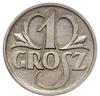 1 grosz 1927, Warszawa; jak moneta obiegowa, ale w srebrze; Parchimowicz P101e, Berezowski 5 zł;  ..