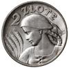 2 złote 1925, Londyn; popiersie kobiety z kłosami, odmiana z kropką po dacie; Parchimowicz 109d;  ..