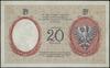 20 złotych 28.02.1919, seria A.13 027656, Miłczak 51b, Lucow 579 (R7); banknot nie gięty,  ale wid..