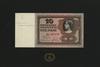 próbne druki kolorystyczne strony głównej i odwrotnej banknotu 10 złotych 2.01.1928, druki sklejan..