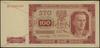 100 złotych 1.07.1948, seria AG 1234567 / AG 8900000, czerwone dwukrotne przekreślenie i poziomo  ..