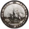 medal na pamiątkę otwarcia nowego ratusza w Amsterdamie, 1655; Aw: Widok nowego ratusza z Nieuwe K..