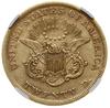 20 dolarów 1852, Filadelfia; typ Liberty Head, bez motto na rewersie; Fr. 169; złoto; bardzo ładny..