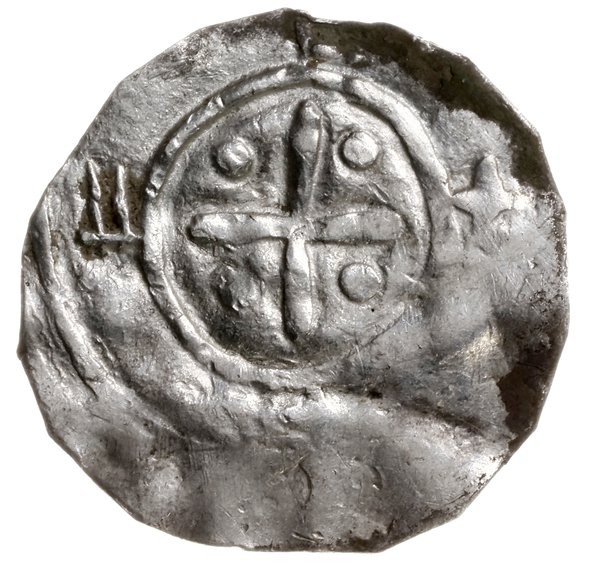 denar, ok. 1013-1025; Aw: Wzgórze z krzyżem, wok