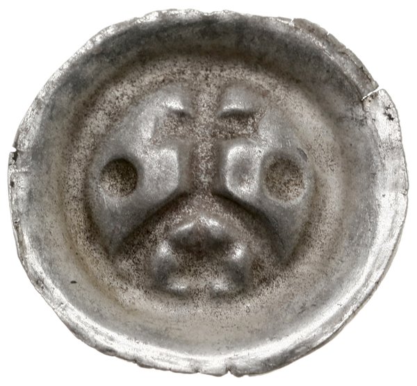 brakteat, ok. 1247–1258; Na łuku krzyż, z boków 