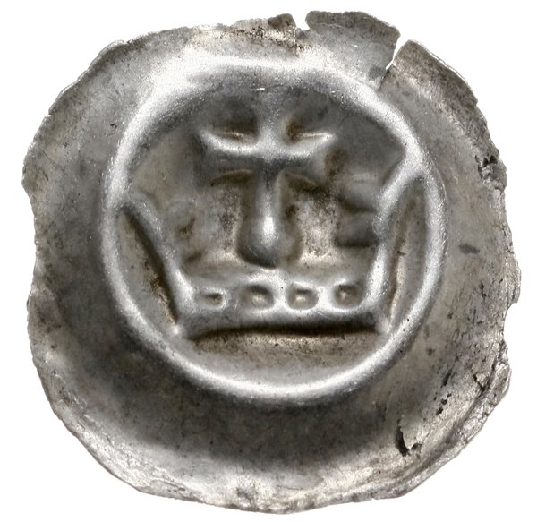 brakteat, ok. 1287–1298; Korona z obręczą z czte