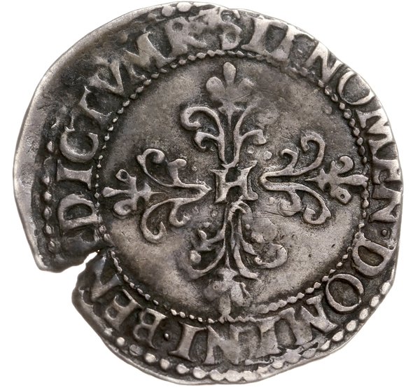 1/4 franka 1591 M, Tuluza; Duplessy 1161, Kop. 1