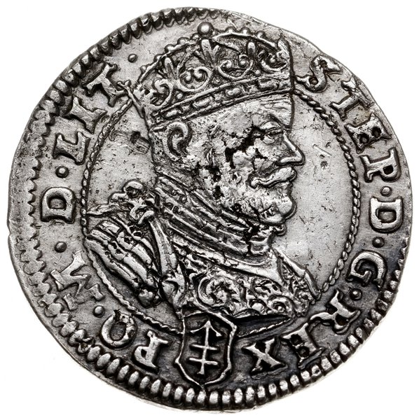 szóstak 1585, Wilno; na rewersie odmiana ze znak