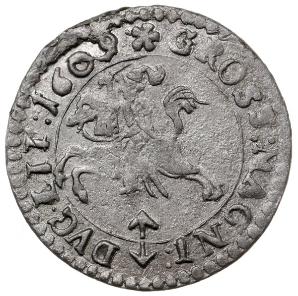 grosz 1609, Wilno; odmiana z obwódkami po obu st