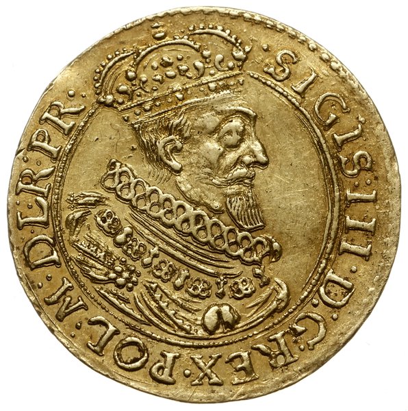 dukat 1631, Gdańsk; Aw: Popiersie króla w koroni