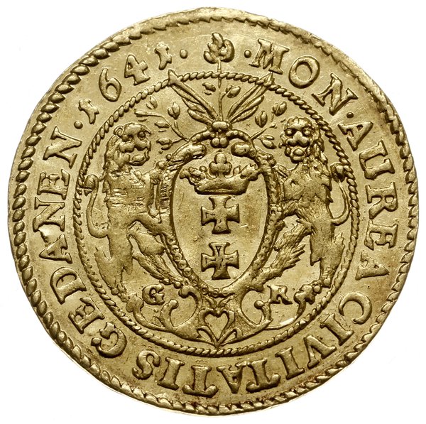 dukat 1641, Gdańsk; Aw: Popiersie króla zwrócone