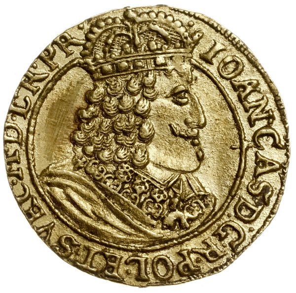 dukat 1655, Toruń; Aw: Popiersie króla z orderem