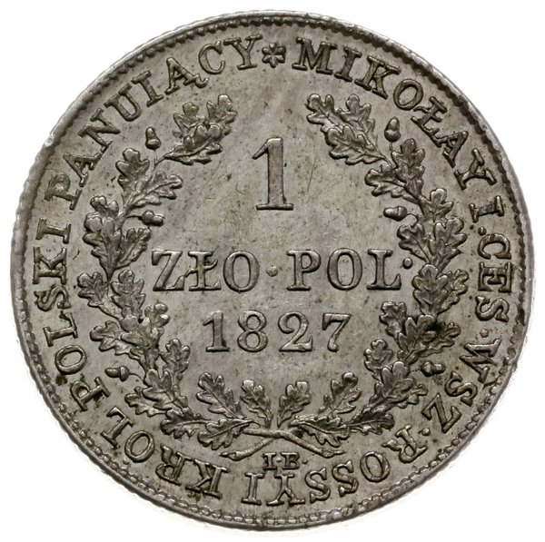 1 złoty 1827, Warszawa; Bitkin 996, H-Cz. 3613, 