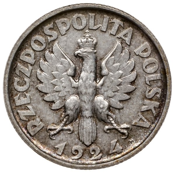 1 złoty 1924, Birmingham; odmiana ze znakiem men