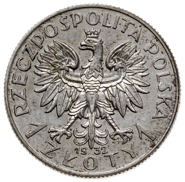 1 złoty 1932, Warszawa; Głowa kobiety w czepcu w