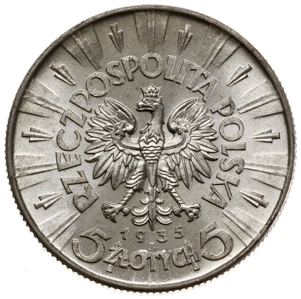 5 złotych 1935, Warszawa; Józef Piłsudski; Parch