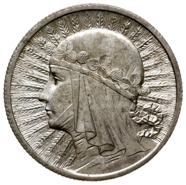 2 złote 1932, Warszawa; głowa kobiety w czepcu; 