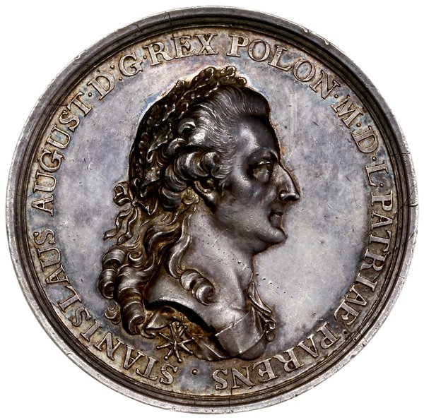 medal na pamiątkę uchwalenia Konstytucji 3 Maja, 1791, Amsterdam, medal autorstwa Johanna Georga Holtzheya