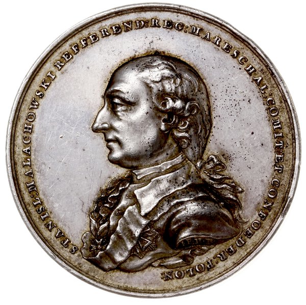 medal dla Stanisława Małachowskiego, 1790, Warszawa, autorstwa Jana Filipa Holzhaeussera