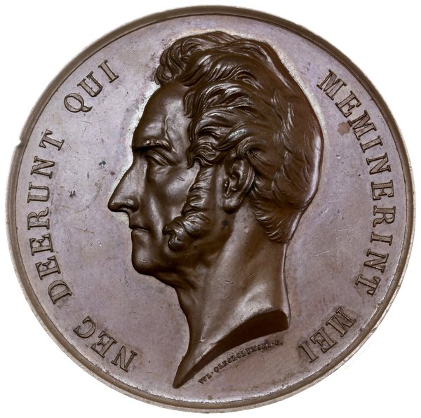 medal pamiątkowy - Robert Cutlar Fergusson, 1832, Paryż (?), projektu Władysława Oleszczyńskiego