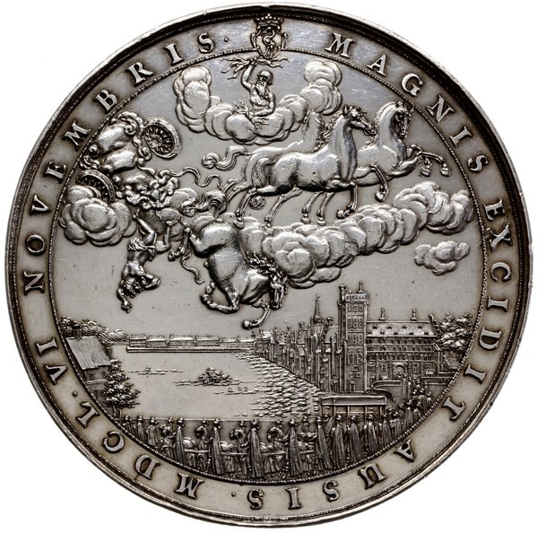 medal satyryczny wybity z okazji śmierci namiestnika Holandii Wilhelma II Orańskiego, 1650, autorstwa  Sebastiana Dadlera
