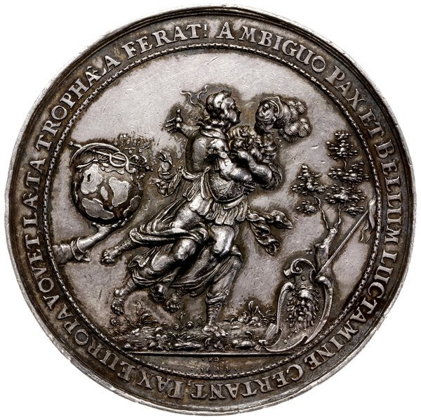 medal na pamiątkę rozpoczęcia rokowań pokojowych podczas wojny trzydziestoletniej, 1644, autorstwa  Sebastiana Dadlera