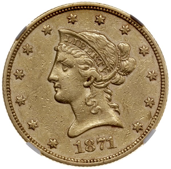10 dolarów, 1871 CC, mennica Carson City