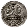 denar 1146-1157; Aw: Rycerz stojący na wprost z proporcem i tarczą w dłoniach, po bokach gwiazda i..