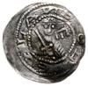 denar, 1157-1166; Aw: Popiersie księcia na wprost trzymającego miecz, z prawej litera E, BOLEZLAVS..
