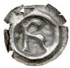 brakteat, XIII w.; Litera R, wokół trzy kulki; S