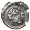 brakteat, XIII w.; Litera R, wokół trzy kulki; Str. 67, Wieleń 64; srebro, 18.1 mm, 0.16 g; pęknię..