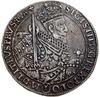 talar 1629, Bydgoszcz; Aw: Popiersie króla w prawo w zbroi, trzymającego miecz i jabłko królewskie..