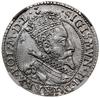 szóstak 1599, Malbork; skrócona data na końcu napisu otokowego, wariant z małą głową króla, z napi..