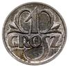 1 grosz 1927, Warszawa; moneta obiegowa ale wybita w srebrze; Parchimowicz P101e, Berezowski 5 zł;..