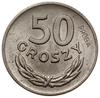 50 groszy 1949; Warszawa; nominał 50, wklęsły napis PRÓBA na rewersie; Parchimowicz P209f;  miedzi..