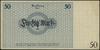 50 marek 15.05.1940; numeracja 008639, papier ze znakiem wodnym; Lucow 868 (R6), Miłczak L7b,  Cam..