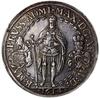 dwutalar, 1614, mennica Hall; Aw: Postać wielkiego mistrza, stojąca na wprost, z mieczem w prawej ..