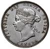 25 centów, 1880 H, mennica Birmingham (Heaton); wąska cyfra “0” w dacie; KM 5; drobne ryski,  bard..