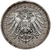 3 marki, 1914 A, mennica Berlin; wybite z okazji 25. rocznicy zaślubin Fryderyka II z Marią Badeńs..