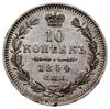 lot 6 monet, mennica Petersburg; 10 kopiejek 1854 СПБ HI, 5 kopiejek 1851 СПБ ПA, 1852 СПБ ПA,  18..
