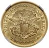20 dolarów, 1853, mennica Filadelfia; typ Liberty Head, bez motto na rewersie; Fr. 169; złoto, ok...