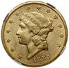 20 dolarów, 1883 CC, mennica Carson City; typ Liberty Head, z motto na rewersie; Fr. 179; złoto, o..