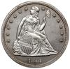 1 dolar, 1861, mennica Filadelfia; typ Seated Liberty, bez motto; PROOF - stemple lustrzane, miejs..