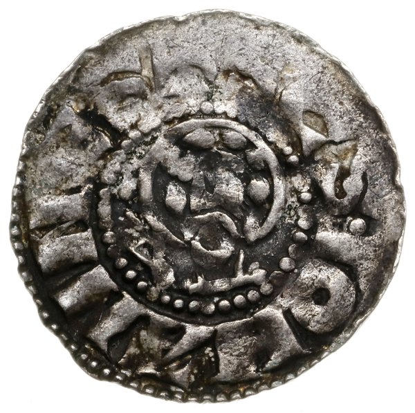 Denar, ok. 1170–1180, mennica Kołobrzeg; Aw: Gło