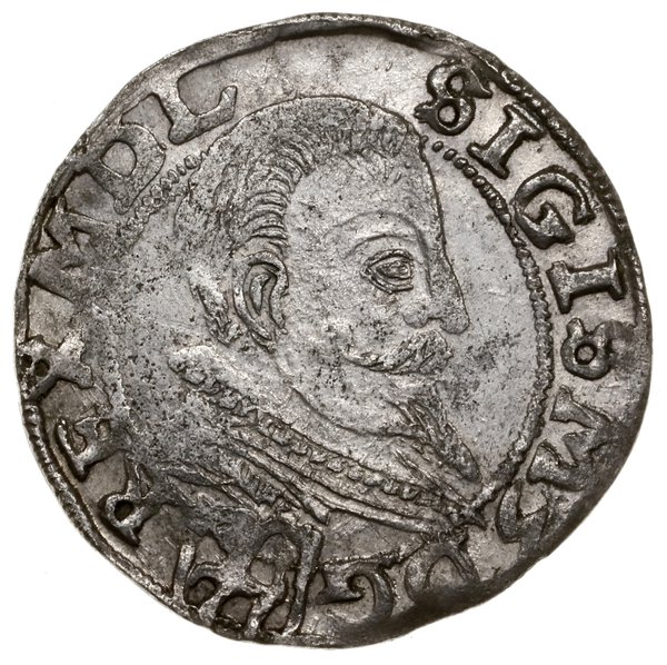 Grosz, 1597, mennica Lublin; Aw: Popiersie króla