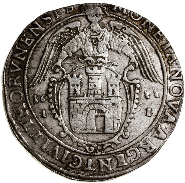 Talar, 1633, mennica Toruń; Aw: Półpostać króla 